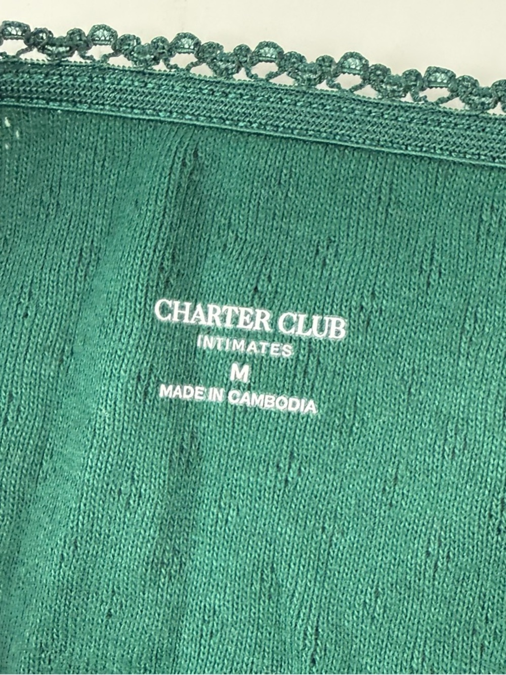 Charter Club Briefs Panties Underwear Womens Medium Green NWT Intimates - Picture 5 of 9